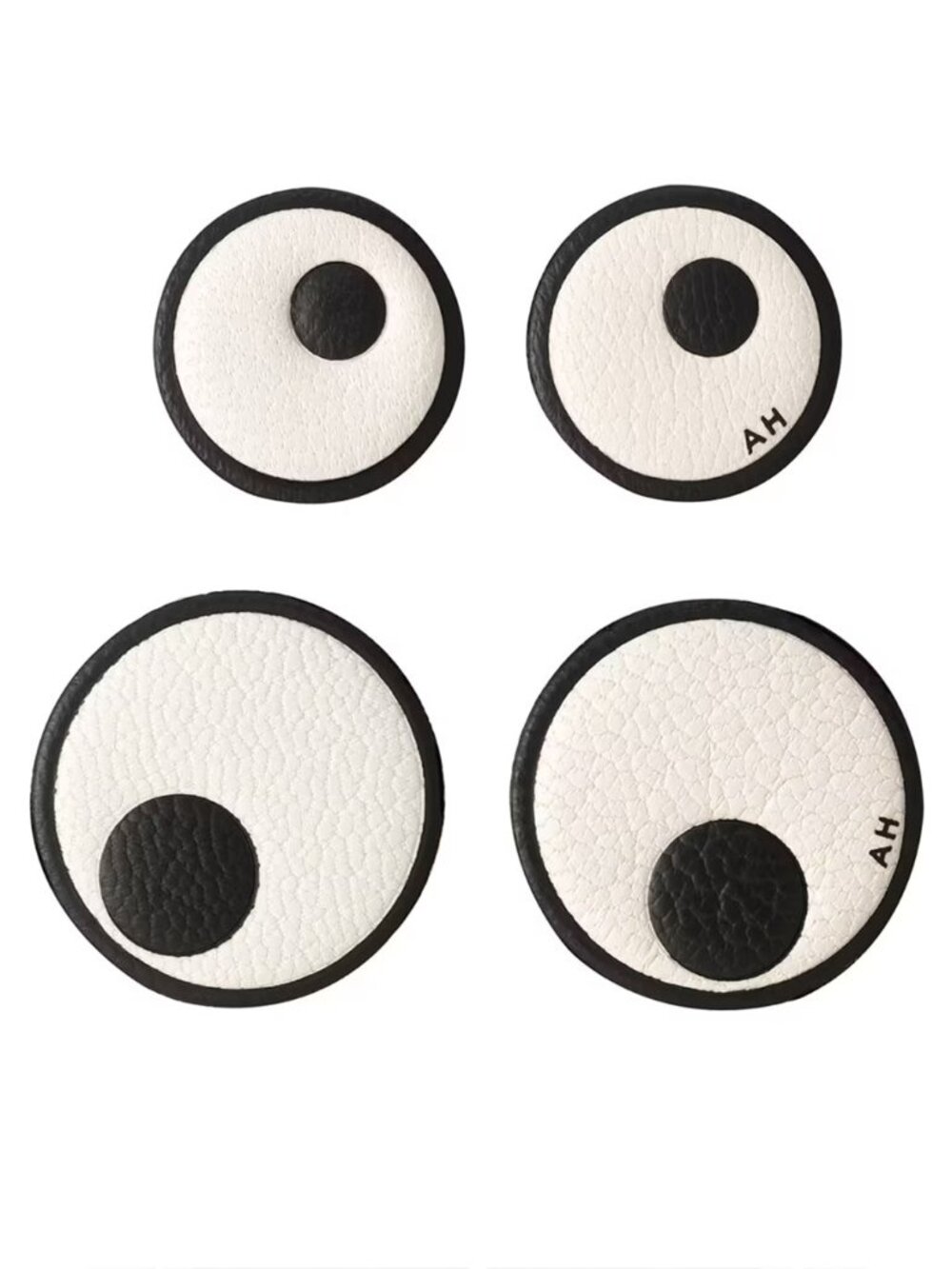 Anya Hindmarch Leather Sticker Eyes Chalk White Whimsical Quirky